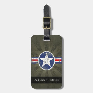 Militär patriotisk Vintage Star Bagagebricka