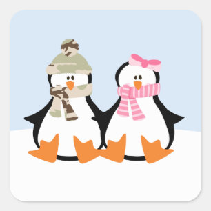 Militär Penguin par Fyrkantigt Klistermärke