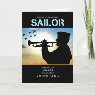 Militär Pension Grattis Sailor Kort