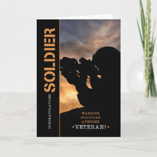 Militär Pension Grattis Soldier Kort