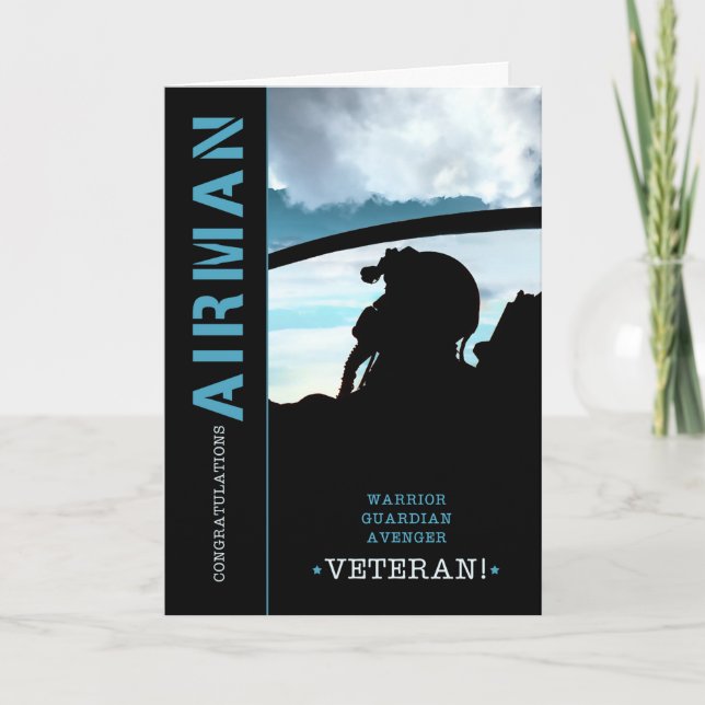 Militär Pension Grattiss Airman Kort (Framsida)