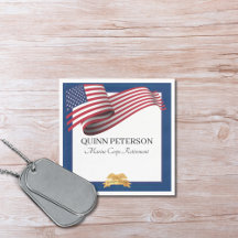 Militär pensionsflagga Guld Crest Elegant