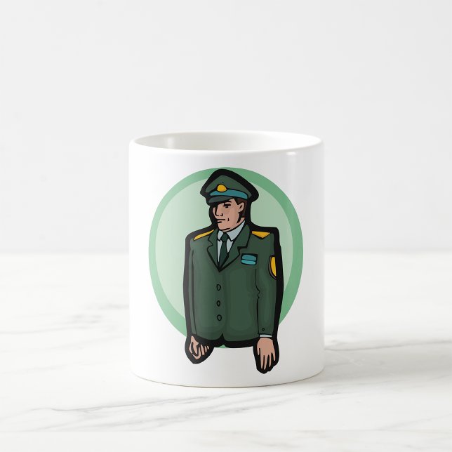 Militär person kaffemugg (Skapare uppladdad)