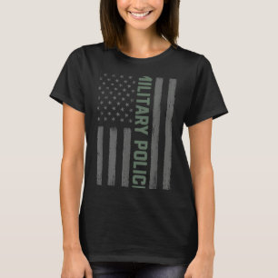 Militär polis, amerikansk Flagga _ Proud Usa Ve T Shirt