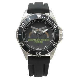 Militär polis armbandsur