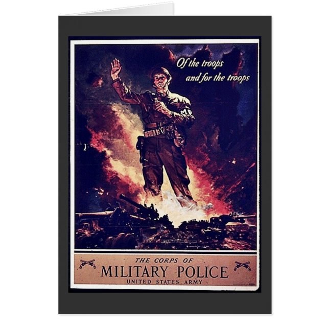 Militär polis hälsningskort (Framsidan)