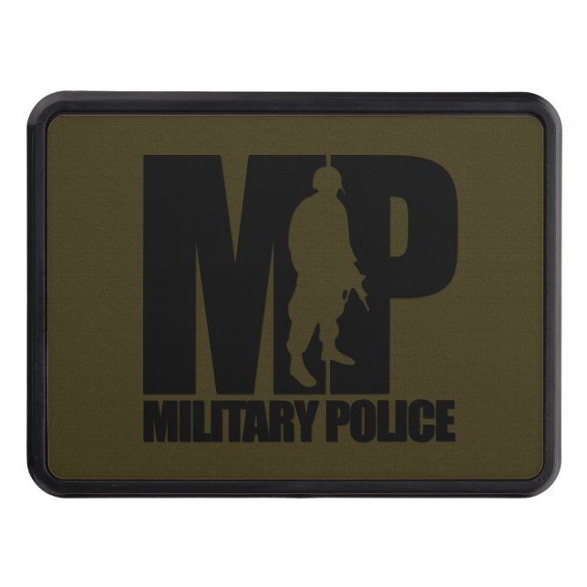Militär polis MP Thin Blue Line Hitch Cover Dragkroksskydd (Framsidan)