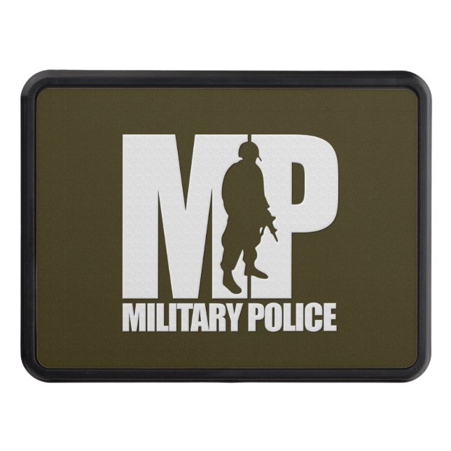 Militär polis MP Thin Blue Line Hitch Cover Dragkroksskydd (Framsidan)