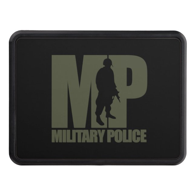 Militär polis MP Thin Blue Line Hitch Cover Dragkroksskydd (Framsidan)