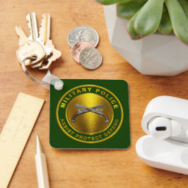 Militär polis nyckelring