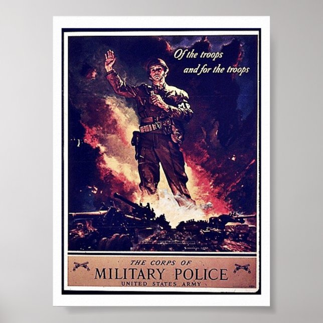 Militär polis poster (Framsidan)