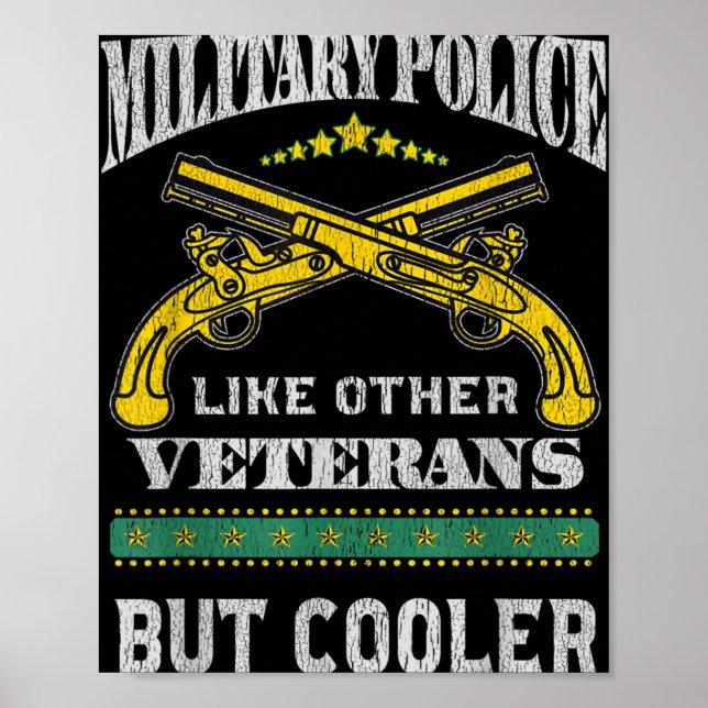 Militär polis som andra veteraner, men koler mp poster (Framsidan)
