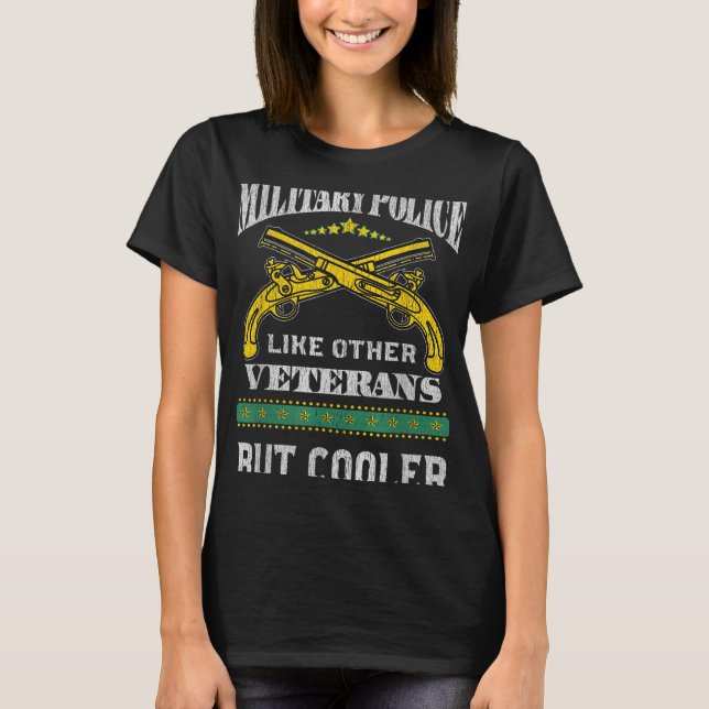 Militär polis som andra veteraner, men koler mp t shirt (Framsida)
