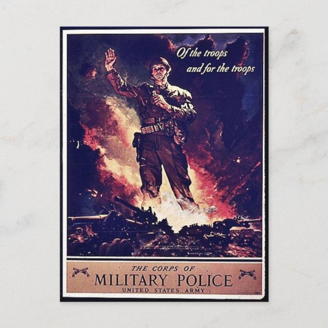 Militär polis vykort (Framsida)
