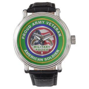 Militär polisstyrka Veteran Armbandsur