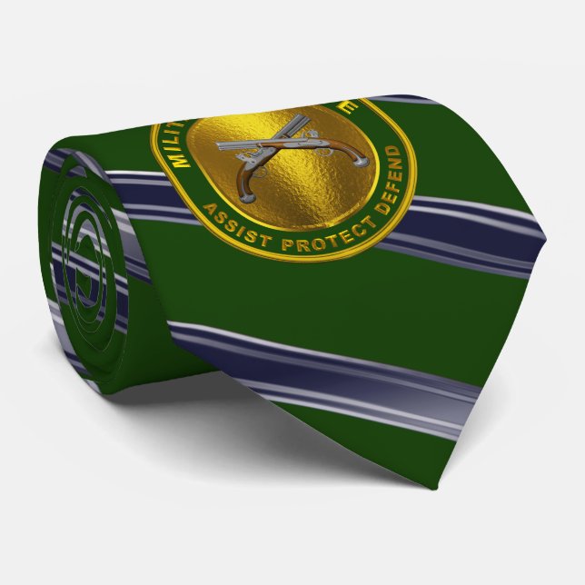Militär polisstyrka Veteran Neck Tie Slips (Rullad)
