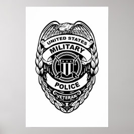 Militär polisveteran Badge Poster