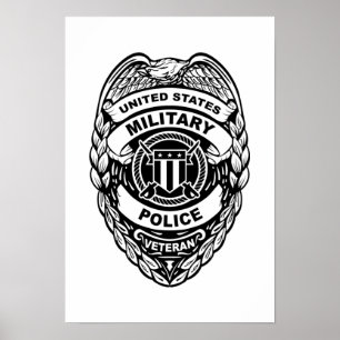Militär polisveteran Badge Poster