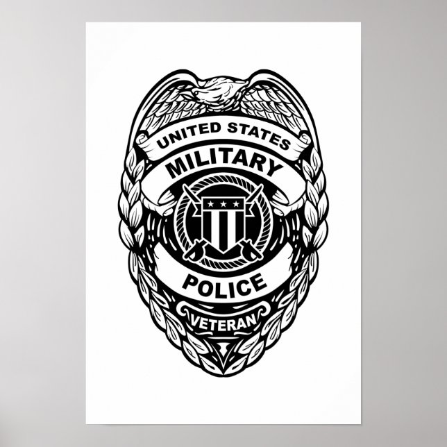 Militär polisveteran Badge Poster (Framsidan)