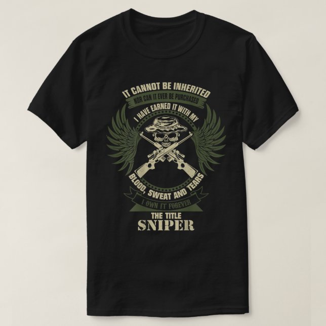 Militär prickskytt t shirt (Design framsida)