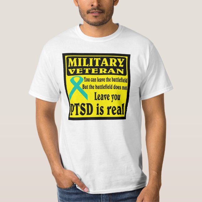 Militär, PTSD. Tee Shirt (Framsida)