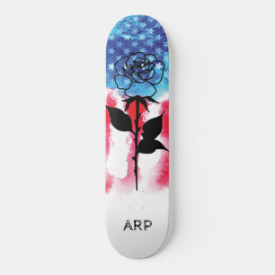 *~* Militär RO Rött vitt blått Flagga Mini Skateboard Bräda 18,5 Cm