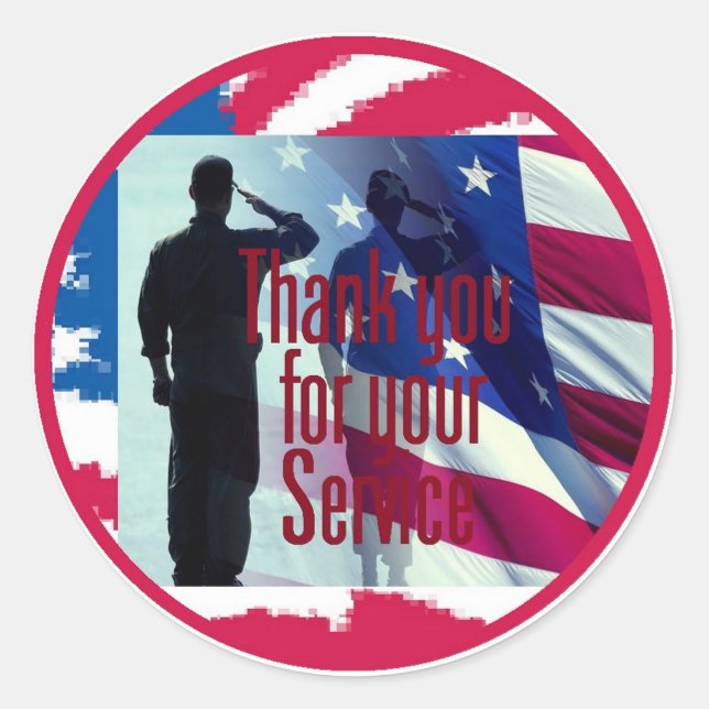 MILITÄR RUNT KLISTERMÄRKE (Framsida)