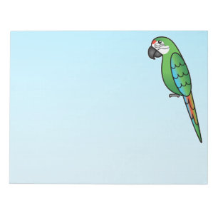 Militär serieteckning Macaw Papegoja Fågel Anteckningsblock