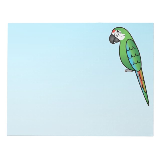 Militär serieteckning Macaw Papegoja Fågel Anteckningsblock (Framsida)