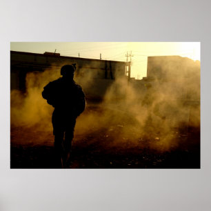 Militär Silhouette Poster