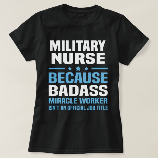 Militär sjuksköterska t shirt (Design framsida)