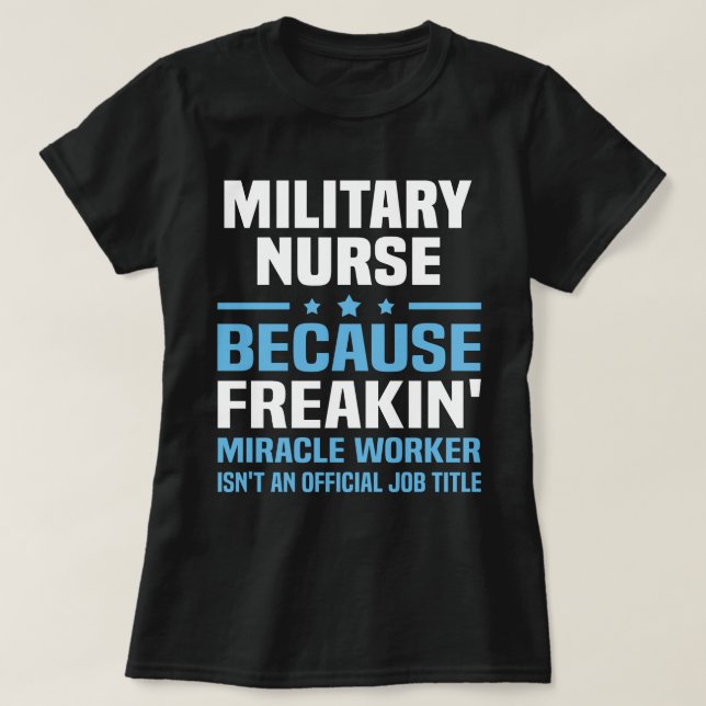 Militär sjuksköterska t shirt (Design framsida)