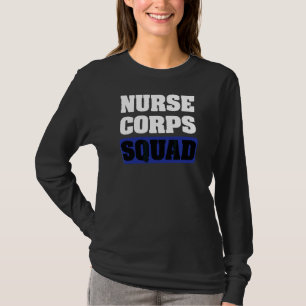 Militär sjuksköterskepersonal vid blå polis för sj t shirt