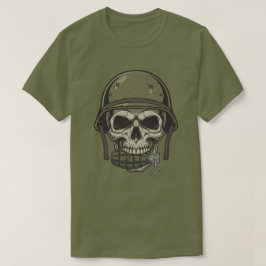 Militär skalle med granat t shirt