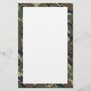 Militär skogskamouflage Mönster Brevpapper