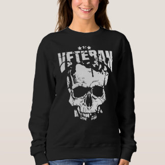 Militär Skull Veteran Distress T Shirt