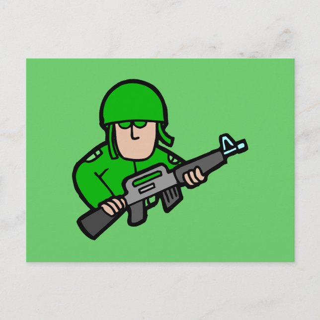 Militär soldat Camo Grönt Designer Art Vykort (Framsida)
