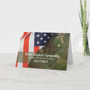 Militär soldat inom specialnamn Arméarmén Sympathy Kort