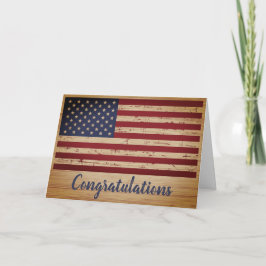 Militär soldat Patriotic American Flagga Kort