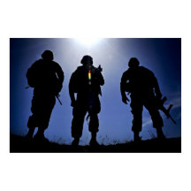 Militär soldat Silhouettes