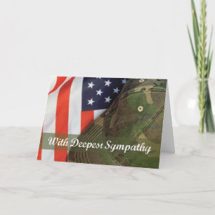 Militär soldat Sympathy Hat med Flagga Kort