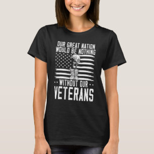 Militär Soldat Väpnade Styrkor Patriotisk Veteran T Shirt