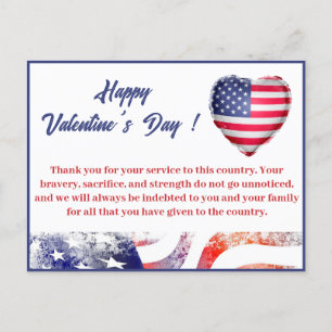 Militär soldatarmé Valentines day Helg Vykort