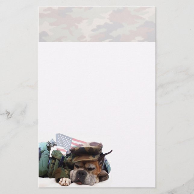 Militär stationär boxarehund (Framsida)