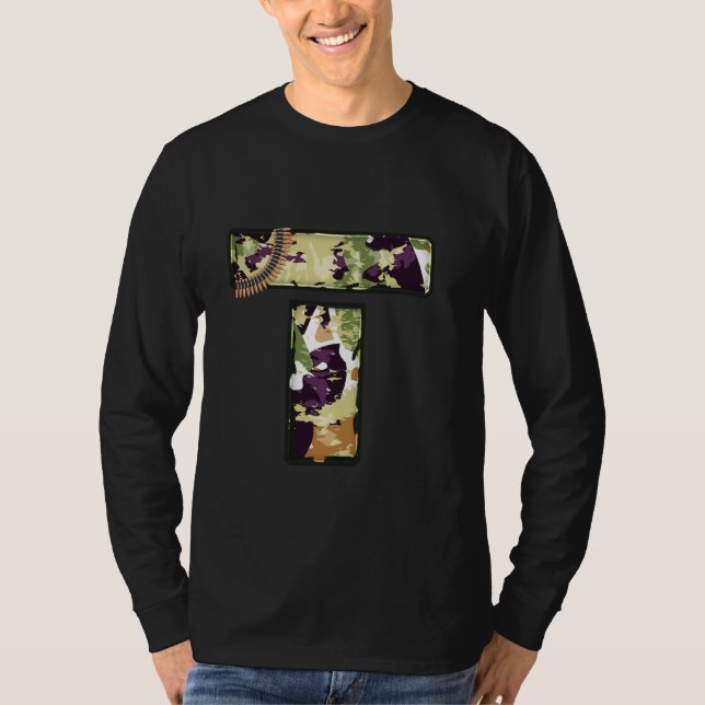 Militär stil brev av T  Shirt (Framsida)