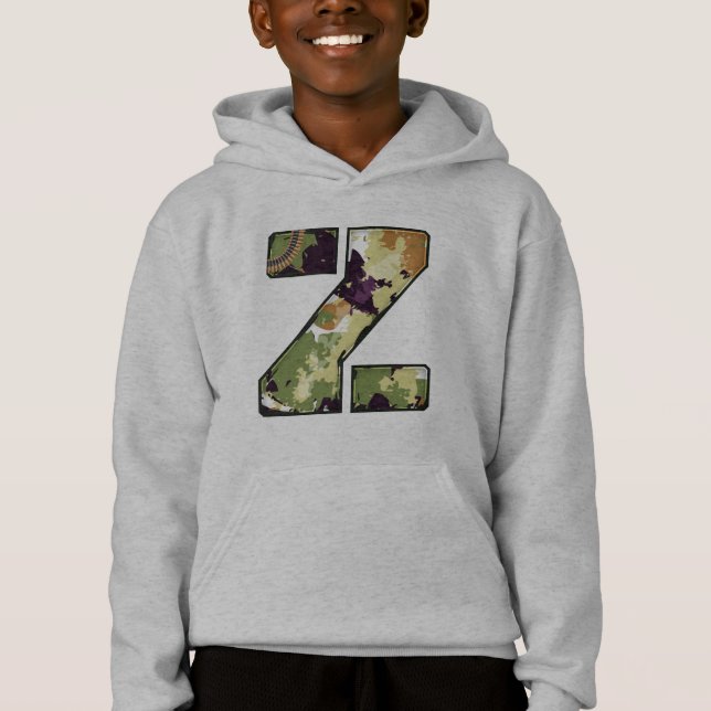 Militär stil brev av Z  T Shirt (Framsida)