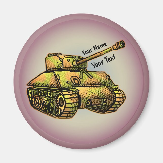 Militär stridsvagn magnet (Framsidan)