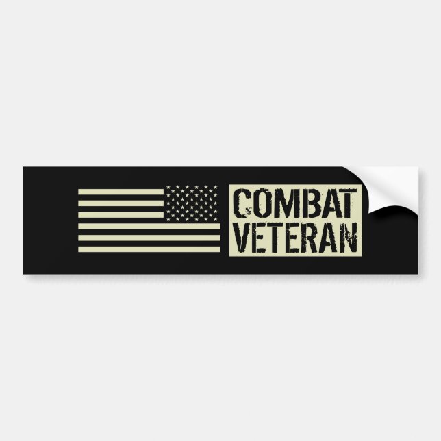 Militär stridveteran bildekal (Framsidan)