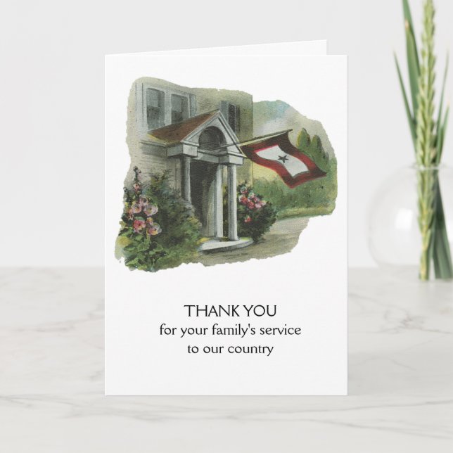 Militär: Tack för den tjänste- familjen Kort (Framsida)