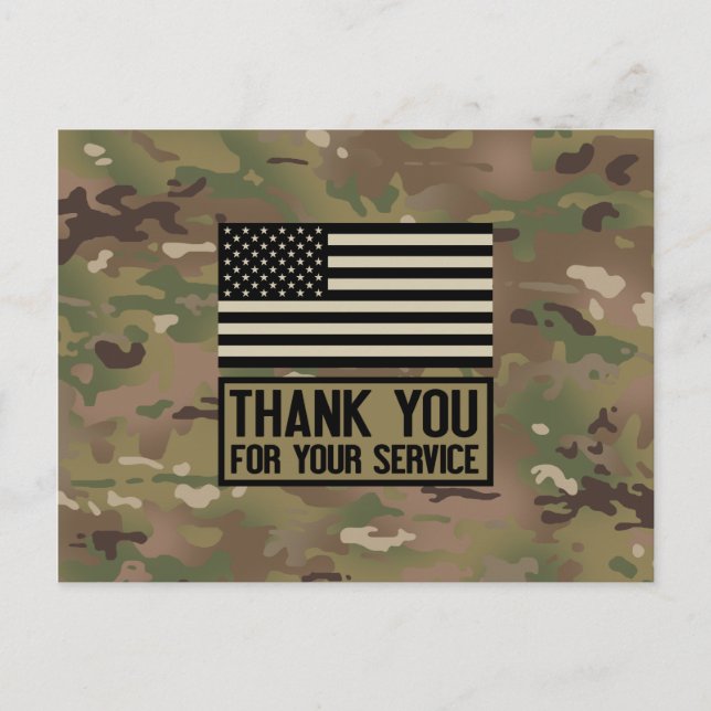 Militär - Tack för er tjänst Vykort (Framsida)